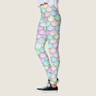 Mermaid Scales Pastel Colours Leggings