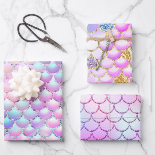 Mermaid Scales pattern Wrapping Paper Sheet