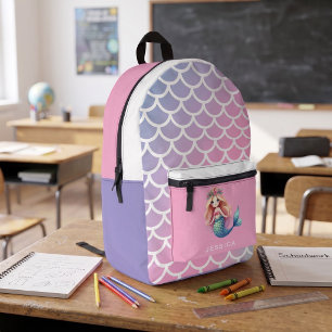 Mermaid scales Purple and Pink Print Cut Sew Bag