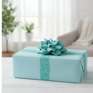Mermaid Scales Sea Green Turquoise Satin Ribbon