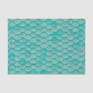 Mermaid Scales Sea Green Turquoise Tissue Paper