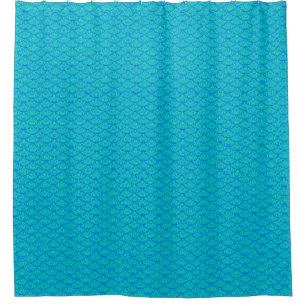 mermaid scales Thunder_Cove blue/aqua Shower Curtain