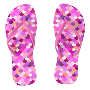 Mermaid Scales, Violet, Amethyst, and Coral Thongs
