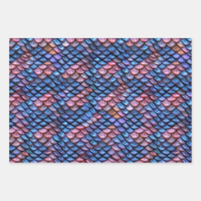 Mermaid Scales Wrapping Paper Sheet (Front)