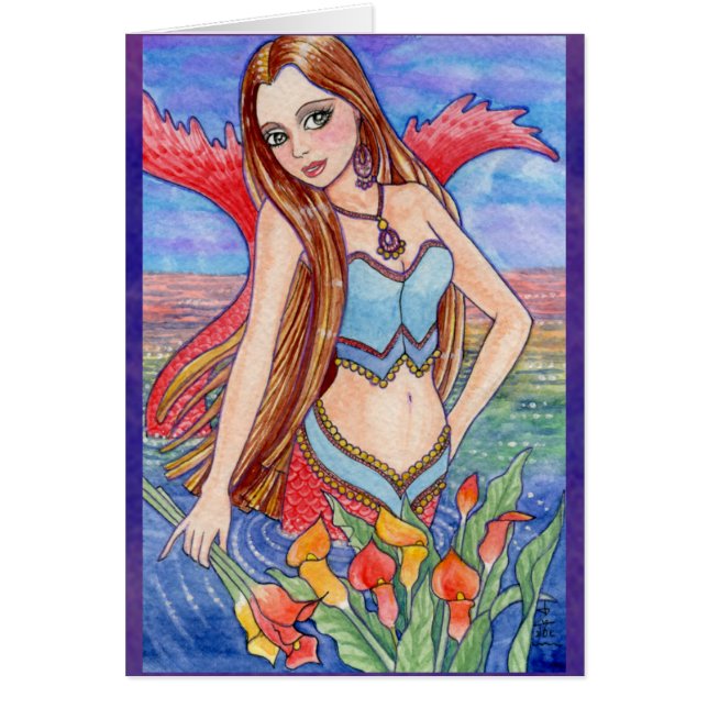 Mermaid Sea Fairy Fantasy Card by Ann Howard (Front)