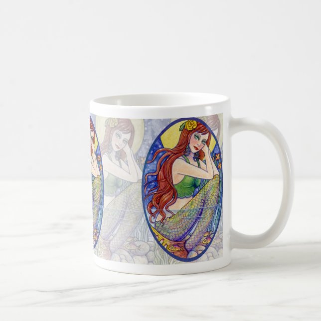 Mermaid Sea Fairy Tea Coffee Mug by Ann Howard (Right)