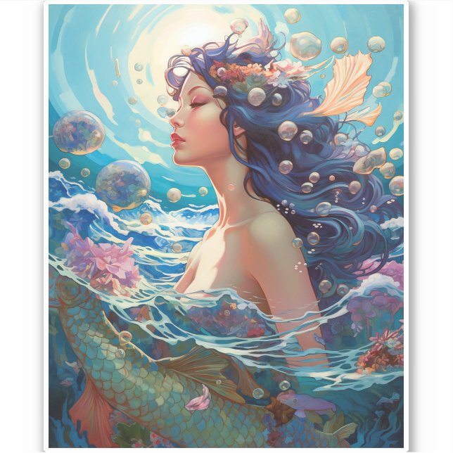 Mermaid Sea Goddess Fantasy Art (Front)