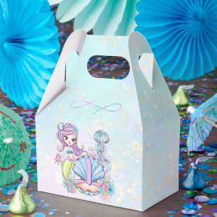 Mermaid Sea Life   Birthday Party with Custom Age Favour Box