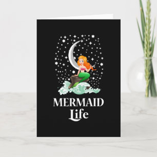 Mermaid Sea Mermaids Girl Funny Birthday Gift Idea Card