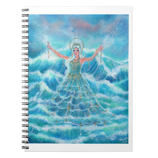 Mermaid sea nymph art by Renee Lavoie Notebook (Front)