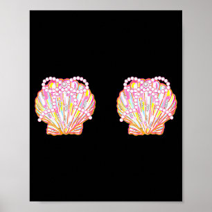 Mermaid Sea Shell Bra Costume For Girl And Women Poster