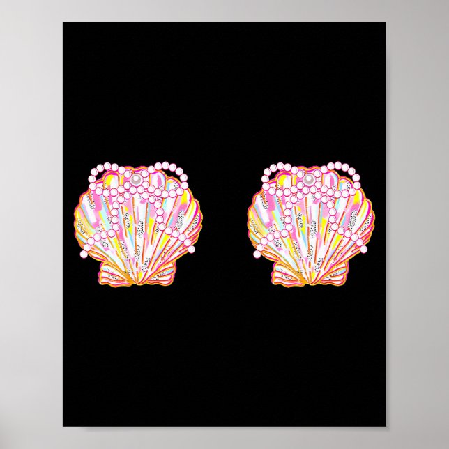 Mermaid Sea Shell Bra Costume For Girl And Women  Poster (Front)