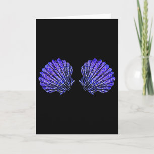 Mermaid Sea Shell Bra Costume Funny Halloween Wome Card