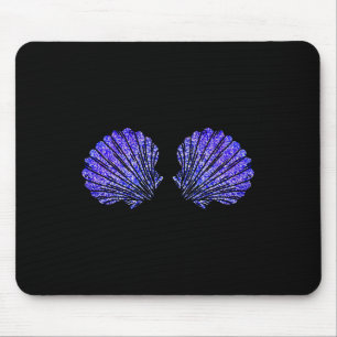 Mermaid Sea Shell Bra Costume Funny Halloween Wome Mouse Pad