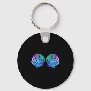Mermaid Sea Shell Bra Costume Matching Party Graph Key Ring