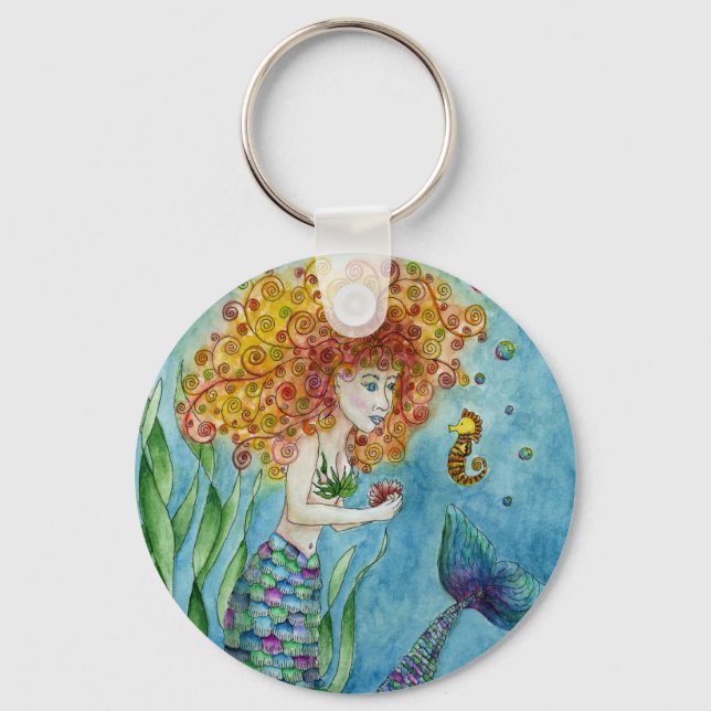 Mermaid - Seahorse Keychain (Front)