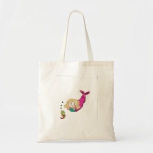 Mermaid Seahorse  Tote Bag