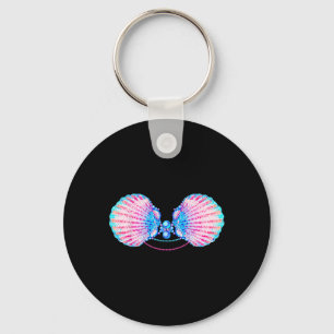 Mermaid Seashell Bra Mermaid Bday Halloween Mermai Key Ring