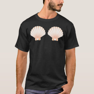 Mermaid Seashell Costume Sea Shell Bra Bikini T-Shirt