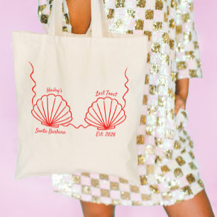 Mermaid Seashell Last Toast Bachelorette Tote Bag