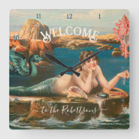 Mermaid Seashore Shells Sea Vintage Beach House 