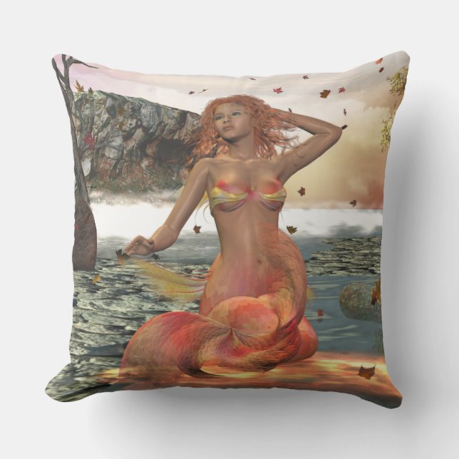 Mermaid Seasonal Series LUCY Autumn Outdoor Cushion (Front)