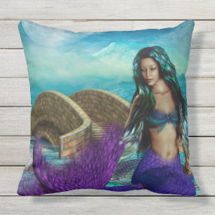Mermaid Seasonal Series "McBeth" WINTER Outdoor Cushion