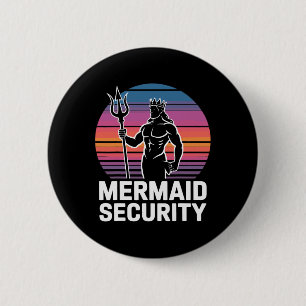 Mermaid Security 1 6 Cm Round Badge