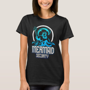 Mermaid Security Birthday Fun Merman Swimmer Swimm T-Shirt