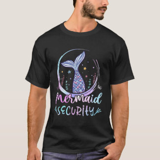 Mermaid Security Birthday Mermaid Girl Beach Merma T-Shirt