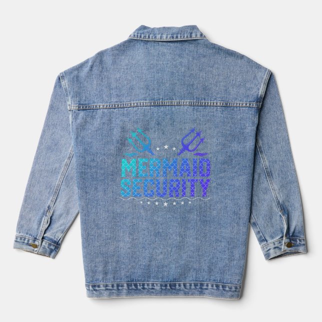 Mermaid Security  Denim Jacket (Back)
