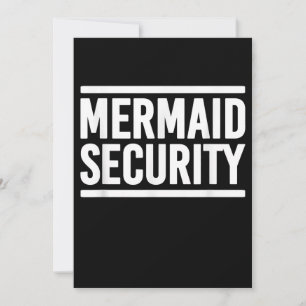 Mermaid Security Funny Swimming Lessons Holiday Card