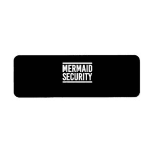 Mermaid Security Funny Swimming Lessons Return Address Label