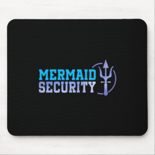 Mermaid Security Halloween Costume Dad Men Boy  Mouse Pad