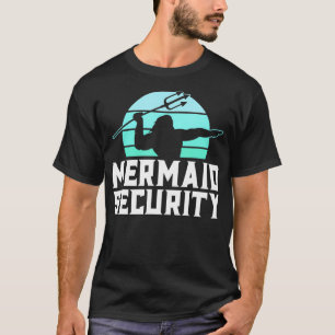 Mermaid Security  Mens Boys Swimmer Dad Merdad Tri T-Shirt