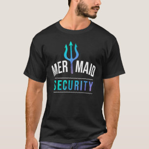 Mermaid Security Merman Swimmer Beach T-Shirt