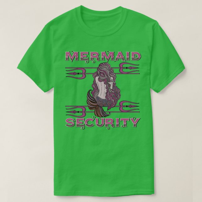 Mermaid Security pinks and purples T-Shirt (Design Front)