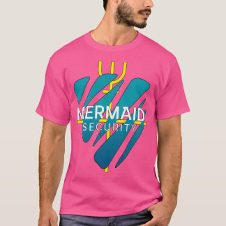 Mermaid Security Shield With Trident Cross T-Shirt