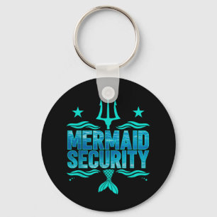 Mermaid Security Squad Matching Trident Birthday L Key Ring