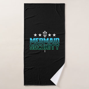 Mermaid Security Swim Team Gift Swimmer Swimming Bath Towel