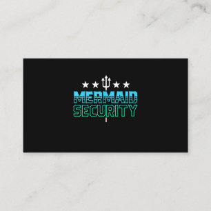 Mermaid Security  Swim Team Gift Swimmer Swimming Business Card