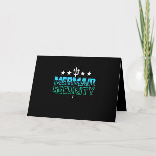 Mermaid Security  Swim Team Gift Swimmer Swimming Card