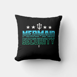 Mermaid Security Swim Team Gift Swimmer Swimming Cushion