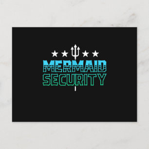 Mermaid Security  Swim Team Gift Swimmer Swimming Holiday Postcard