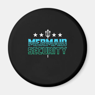 Mermaid Security Swim Team Gift Swimmer Swimming Magnet