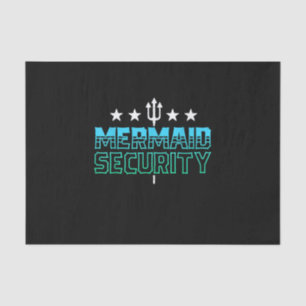 Mermaid Security Swim Team Gift Swimmer Swimming Tissue Paper