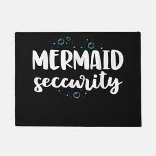 Mermaid Security Swim Team Women Swimmer Swimming Doormat