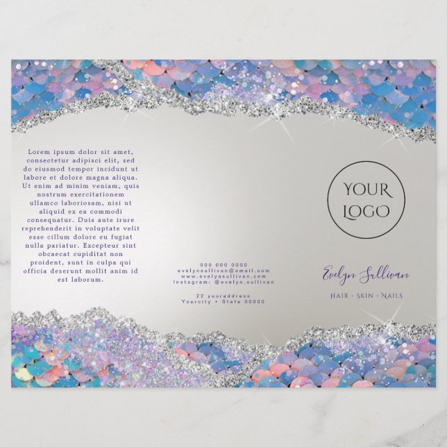 Mermaid sequin faux foil brochure (Front)