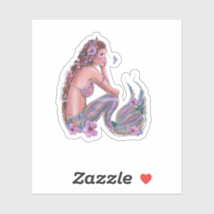 Mermaid set of 4 stickers by Renee Lavoie
