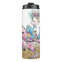 *~*  Mermaid Shells Monogram Glitter Sea Turtle